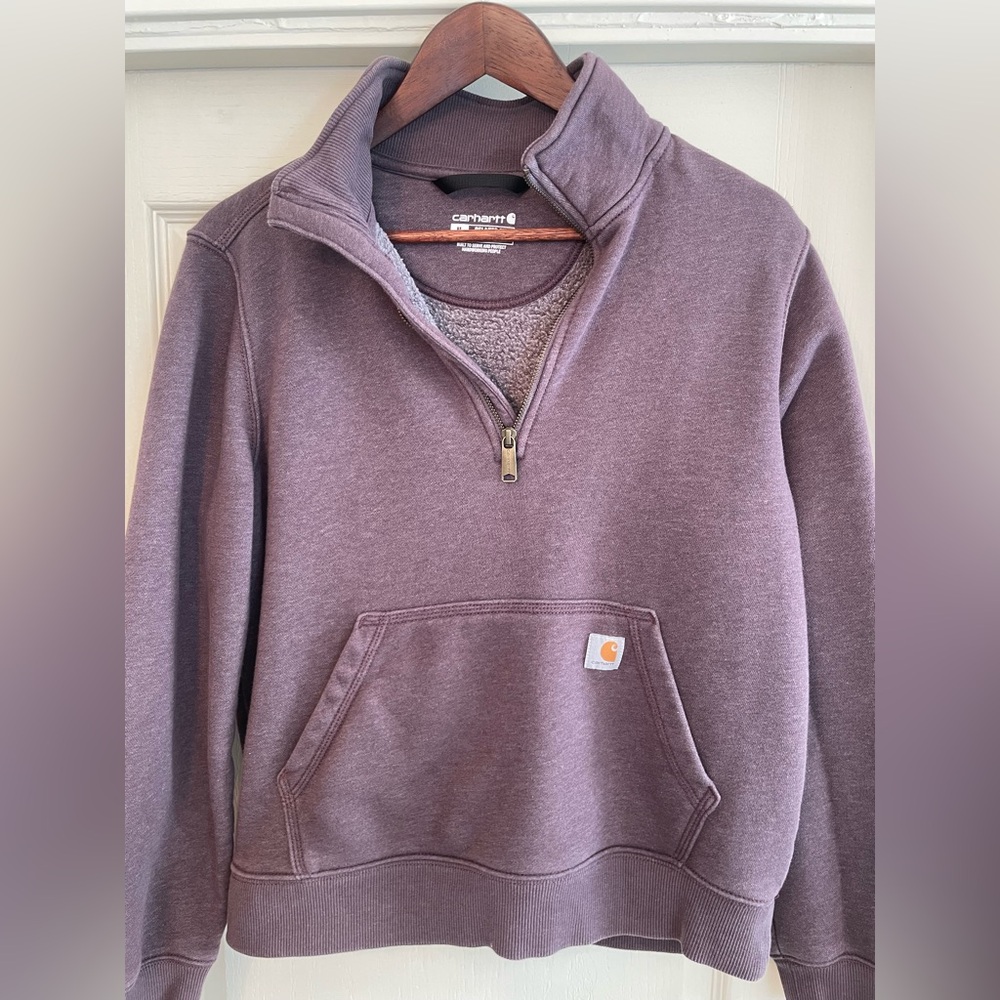 Carhartt Women's Purple Half-Zip Sweatshirt